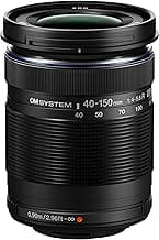 OM SYSTEM Olympus M.Zuiko Digital 40-150mm F4.0-5.6 R Black for Micro Four Thirds System Camera, 3.75x Zoom Lens, Portable Design
