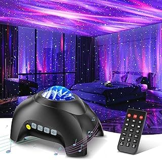 Northern Galaxy Light Aurora Projector with 33 Light Effects, Night Lights LED Star Projector for Bedroom Nebula Lamp, Remote Control, White Noises...