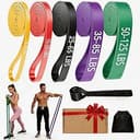 Resistance Bands, 5 Levels Exercise Bands for Men Women, Upgraded Tear Resistant Workout Band with Door Anchor, Pull Up Assistance Band for Working...