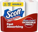 Scott Paper Towels, Choose-A-Sheet, 6 Double Rolls = 12 Regular Rolls (108 Sheets Per Roll)