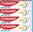 Colgate Total Active Prevention Whitening Gel Toothpaste with Fluoride, Bulk with Clinically Proven Formula That Fights Plaque Bacteria, Mint, 4 Pa...