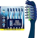 Oral-B Pro Clean Cross Action Toothbrushes, Deep Plaque Removal, 6 Count