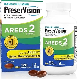 PreserVision AREDS 2 Eye Vitamins Lutein Supplement 120 Softgels | Macular support* Vitamins, #1 eye doctor recommended brand1, lutein & zeaxanthin...