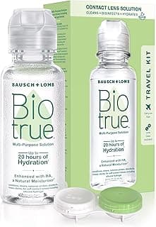 Biotrue Contact Solution, Multi-Purpose Solution with Lens Case, Cleans, Conditions, Hydrates, Disinfects, Removes Protein, Dirt & Debris, Contact ...