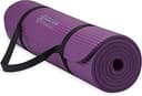 Gaiam Yoga Mat, Pilates & Exercise Mat, Thick 2/5" (10mm) Workout Mat with Easy-Cinch Carrying Strap for Home & Gym Workouts