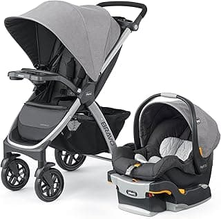 Chicco Bravo® 3-in-1 Trio Travel System, Bravo® Quick-Fold Stroller with KeyFit® 30 Infant Car Seat and Base, Car Seat and Stroller Combo | Parker