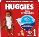 Huggies Size 1 Diapers, Little Snugglers Diapers, Size 1 (8-14 lbs), 198 Count (6 Packs of 33), Packaging May Vary