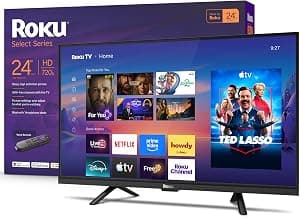 Roku 24-Inch Select Series Smart TV 2026-720p HD TV - RokuTV | Flat Screen LED Television with Voice Remote, Wi-Fi & Bluetooth Headphone Mode - Str...