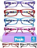 Gaoye Reading Glasses for Women, 6 pack Fashion Readers for Women Spring Hinge Eye Glasses, Blue Light Reading Glasses