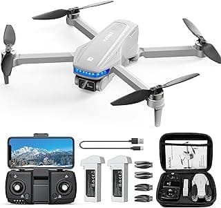 GPS Drones with Camera for Adults 4K, Brushless Motor FPV Drone with Auto Return, Follow Me,Tap Fly & Circle Fly, Under 249g, 46 Mins Flight, Folda...