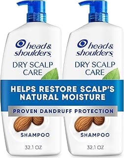 Head & Shoulders Anti-Dandruff Shampoo with 1% Pyrithione Zinc, Dry Scalp Care Shampoo Twin Pack, and Almond Oil for Itch and Dryness Relief, 32.1 ...