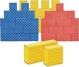 Bankers Box at Play Heavy Duty Jumbo Cardboard Building Blocks, 40 Pack, Large and Medium Toy Blocks for Kids and