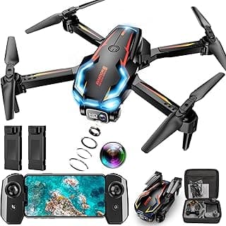 Drone with Camera for Adults, 2K HD FPV Drones with Upgrade Altitude Hold, One-Key Take Off/Landing, Speed Adjustment, Headless Mode, 2 Batteries, ...
