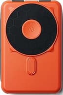 RIDGE Magnetic Power Bank Battery Pack 10,000mAh - Fast Charging, Compatible with MagSafe - Portable Charger Powerbank - with Built in Cables, Wireless Charging & Magnetic Attachment (Basecamp Orange)
