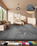 Ophanie Area Rugs for Living Room Bedroom, Washable Non-Slip Fluffy Soft Grey Shag Carpet, Indoor Floor Gray 4x6 Fuzzy Shaggy Living Room Plush Rug...