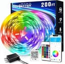 DAYBETTER LED Strip Lights 200 ft (2 Rolls of 100 ft), Smart App Control Lighting Bedroom Rome Decor with Remote, RGB Color Changing LED Lights for...
