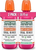 TheraBreath Anticavity Fluoride Oral Rinse Mouthwash, Fights Cavities, Strengthens Enamel and Freshens Breath, Dentist-Formulated, Alcohol-Free, Sp...