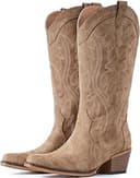 Cowboy Boots For Women Western Cowgirl Boots with Chunky Heel Mid Calf Snip Toe Ideal for low insteps