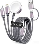 2026 Travel Essentials for Apple Watch Charger,Cruise Vacation Camping Essentials,iPhone Charger,Multi Charging Cable,3 in 2 Charging Docks for iWa...