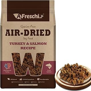 A Freschi srl Air-Dried Puppy & Adult Dog Food - Real Turkey & Salmon Recipe | Grain-Free | High-Protein for Toy, Small & Large Breeds | Ideal for ...