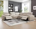 Power Reclining Sectional, Sectional Recliner, Leather Reclining Sectional | Electric Reclining Couch with Storage & USB, Console, Adjustable Headr...