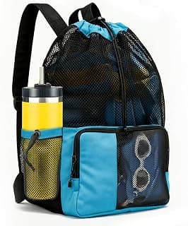 Mesh Swim Bag Drawstring Backpack bags for Swimmers Equipment Summer Essentials Mens and Women Beach Backpack
