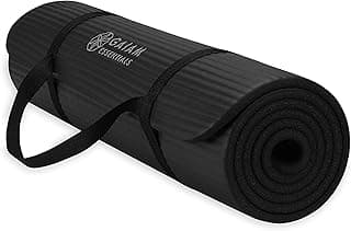 Gaiam Thick Yoga Mat, Exercise & Fitness Mat with Easy-Cinch Carrying Strap | Non-Slip NBR Foam | Joint Cushioning | Yoga, Pilates, Fitness & Floor...