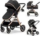 2 in 1 Baby Stroller, Convertible Bassinet Pushchair for Infants and Newborns 0-36 Months