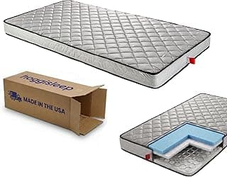 7 Inch Semi Truck Mattress - 36x80, Memory Foam & Innerspring Hybrid Mattress, Narrow Twin Size, Medium Firm Feel, DOT Compliant Non Woven, Easy Be...