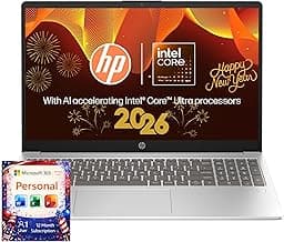 HP 15.6" Laptop with Microsoft 365-1.1TB Storage - 8GB Memory - Intel Inside | Anti-Glare Display, 128GB SSD and 1TB Cloud Storage, 4-Cores CPU, Fa...