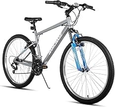 HILAND 26 27 Inch Mountain Bike, Mens Womens MTB with 18 Speeds, High-Tensile Steel Frame, V Brake, Hardtail Bicycle for Adults