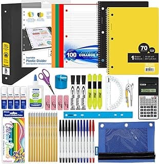 BAZIC PRODUCTS 65-Piece Middle & High School Kit, Math & Geometry, 65-Case | bundles writing, geometry tools in
