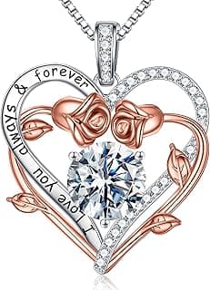 Valentines Day Gifts for Wife Mom - S925 Sterling Silver 1-3 ct D Color VVS1 Clarity Moissanite Necklace, Anniversary Birthday Gift for Her