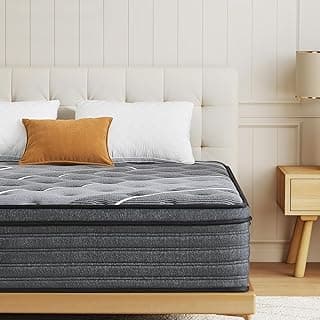 12 Inch Queen Mattress Hybrid Mattress in a Box, Memory Foam Mattress with Pocket Spring for Pressure Relief, Ergonomic Support & Motion Isolation,...