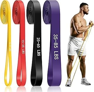 Resistance Bands for Working Out, 4-Level Pull Up Assistance Bands, Exercise Bands for Women & Men, Stretch Workout Bands for Full-Body Training, F...