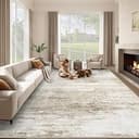 Washable Rug 8x10 Area Rugs for Living Room: Large Neutral Soft Rug Abstract Non Slip Low Pile Modern Carpet for Bedroom Kitchen Nursery Office Din...