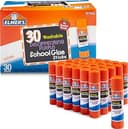 Elmer's Disappearing Purple School Glue Sticks, Washable, 7 Grams, 30 Count - Posters, Back to School, Bulk Pack for Classrooms, #1 Teacher Brand
