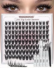 TOOCHUNAG Manga Lash Clusters Kit Bunny Eyelashes Clusters 10-18mm Volume Spiky DIY Cluster Lashes Extension Kit with White Lash Bond and Seal D Cu...