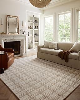 Loloi Chris Loves Julia Polly Collection POL-12 Cream/Sand 7'-9" x 9'-9" Area Rug