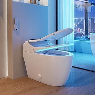 homary Smart Toilet with Bidet, Built-in Aromatherapy & LED Ambient Light, Heated Seat, Auto Open/Flush/Dry, Warm Water Wash, Remote Control