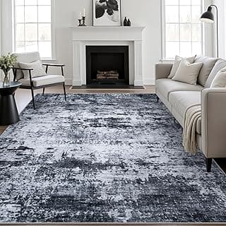 5x7 Area Rug Living Room Rug: Washable Modern Abstract Soft Thin Rug Indoor Floor No Slip Stain Resistant Carpet for Bedroom Dining Room Farmhouse ...
