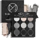 Black Grey Smokey Eyeshadow Palette Matte Black White Gray Silver Smoky Eye Shadow 9 Colors Eyeshadows Eye Makeup For Goth Look -9Black