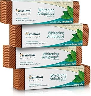 Himalaya Botanique Whitening Complete Care Toothpaste, Teeth Whitening, Fights Plaque, Fluoride Free, No Artificial Flavors, SLS Free, Cruelty Free...