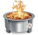 Breeo Smokeless Fire Pit (X Series 30, Stainless Steel) | 34.5 inch Smokeless Firepit for Outside | 94 Pounds | Ideal for Families Compatible with ...