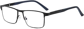 Nearsighted Metal Myopia Glasses Men, Blue Light Spring Hinge Shortsighted Distance Glasses