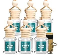 AROIC Premium Scent Car Air Freshener, 6 Pack Hotel Scent Collection Diffuser Set, Long Lasting Luxury Fragrance Essential Oil Aromatherapy, Hangin...