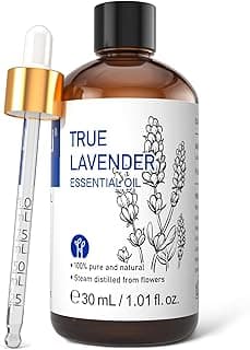 HIQILI Lavender Essential Oil for Diffusers, Aromatherapy, Natural Relaxation, Stress Relief & Sleep Aid, Therapeutic Grade 1 Fl Oz