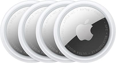 Apple AirTag (2nd Generation) - 4 Pack: Tracker for Keychain, Wallet, and More; Locator with Sound; Simple One-Tap Setup with iPhone or iPad; Key F...