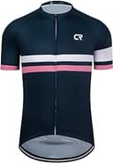 CR Mens Cycling Jersey Short Sleeve Road Bike Shirt with 3+1 Zipper Pockets Breathable Quick Dry