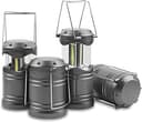 Lichamp LED Camping Lantern, 4 Pack Battery Powered Flashlight for Power Outages, Portable Collapsible Hanging Light Essential for Home, Outdoor, E...
